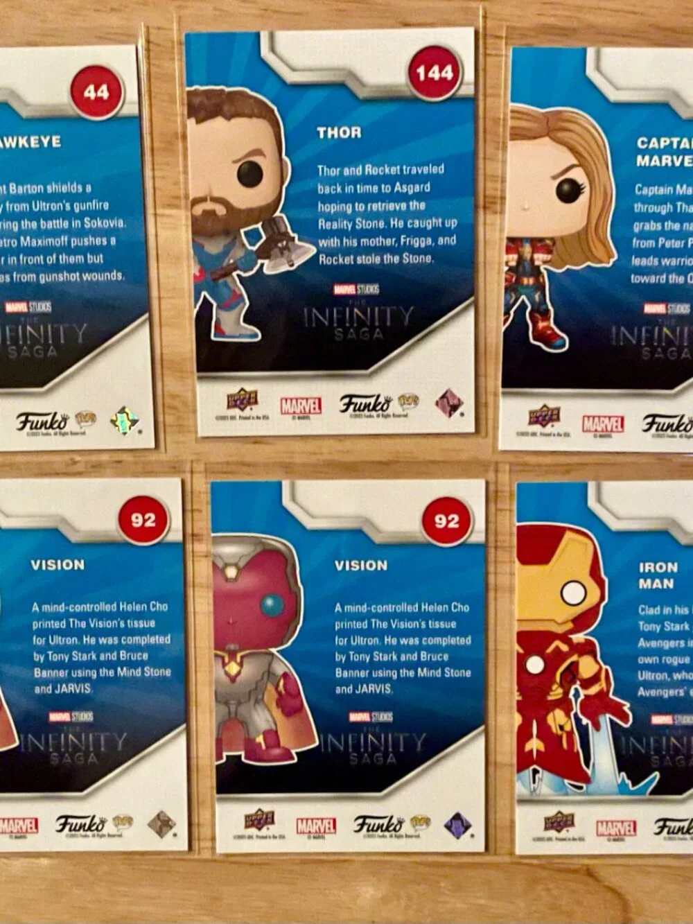 Marvel cards are